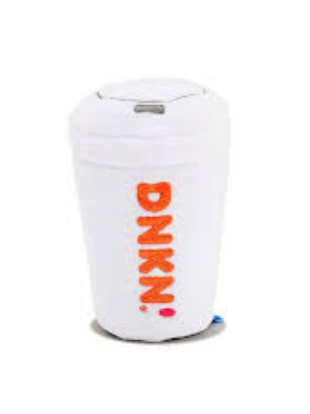 Dunkin' White Travel Tumbler with Orange Logo dog toy